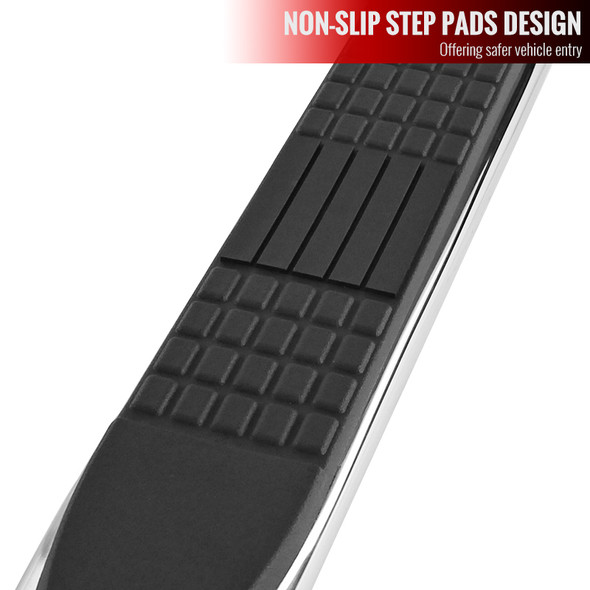 2004-2021 Nissan Titan Crew Cab 4" Chrome Stainless Steel Side Step Nerf Bars