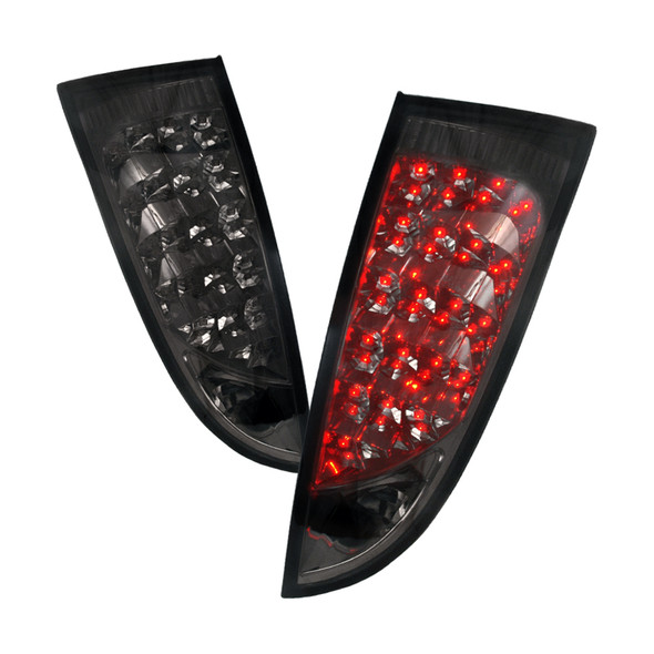2000-2006 Ford Focus 3/5DR Hatchback Wagon LED Tail Lights (Chrome Housing/Smoke Lens)