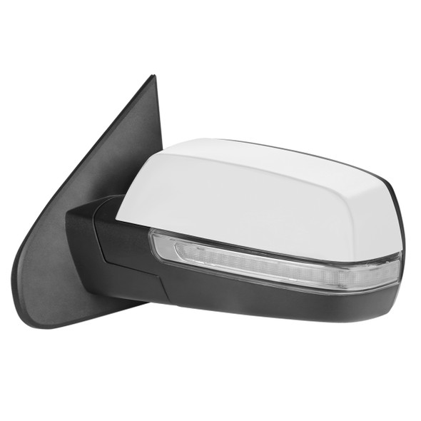 2014-2018 Chevrolet Silverado/GMC Sierra Power Adjustable, Heated, Manual Foldable Chrome Side Mirror w/ LED Turn Signal Lights - Driver Side Only