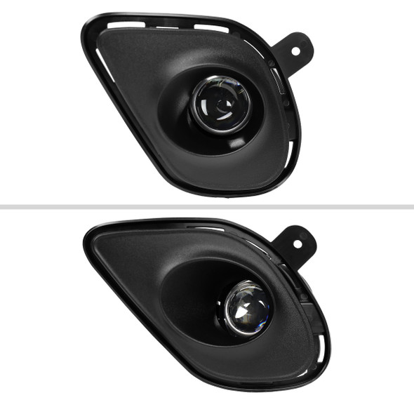 2015-2020 Dodge Charger H11 Projector Fog Lights Kit (Chrome Housing/Clear Lens)
