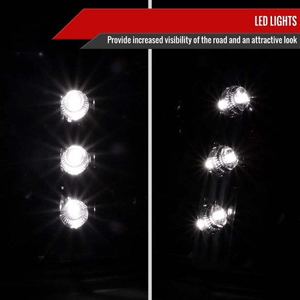 1993-1997 Ford Ranger Factory Style V2 Headlights w/ Corner Lights (Chrome Housing/Smoked Lens)