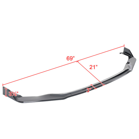 2017-2020 Lexus IS200t/IS300/IS350 Glossy Black 3PC Front Bumper Lip Splitter Kit