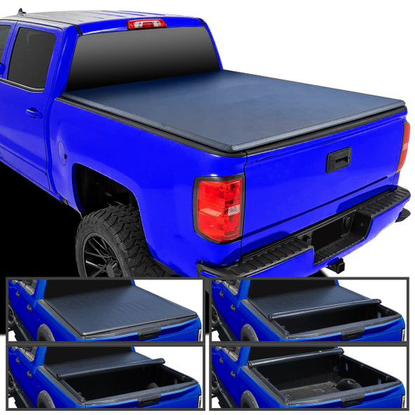 2007-2024 Chevy Silverado Sierra 1500 5.8FT Bed Roll Up Vinyl Tonneau Cover
