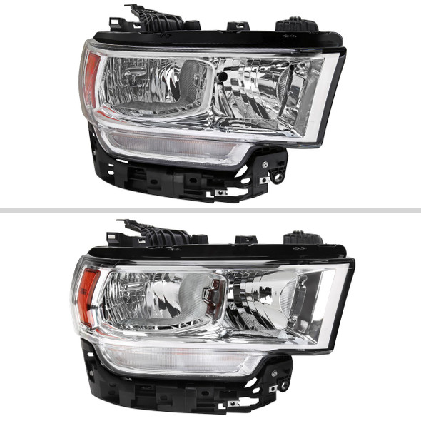2019-2024 Dodge Ram 2500 3500 Factory Style Crystal Headlight - Passenger Side Only (Chrome Housing / Clear Lens)