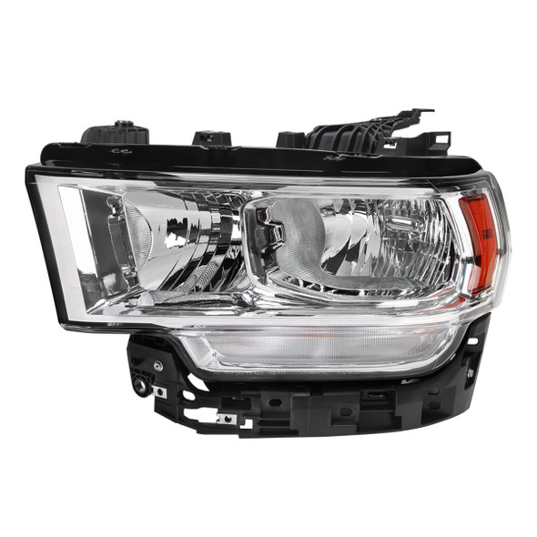 2019-2024 Dodge Ram 2500 3500 Factory Style Crystal Headlight - Driver Side Only (Chrome Housing / Clear Lens)
