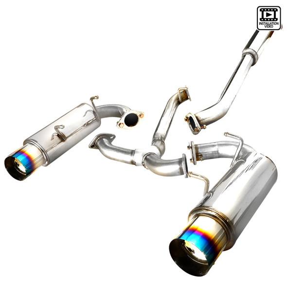 2012-2017 Scion FRS/ Subaru BRZ/ Toyota 86 Dual Muffler Catback Exhaust System (Burnt Tip)