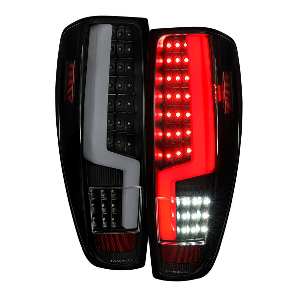 2004-2012 Chevrolet Colorado / GMC Canyon LED Tail Lights with White LED Bar (Black Housing / Smoked Lens)