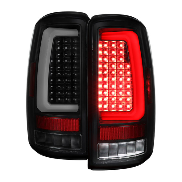 2000-2006 Chevrolet Suburban / Tahoe GMC Yukon / Yukon XL LED C Bar Tail Lights (Black Housing / Smoked Lens)