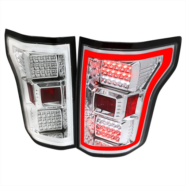 2015-2017 Ford F-150 LED Tail Lights ( Chrome Housing/Clear Lens)