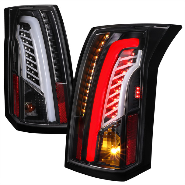 2003-2007 Cadillac CTS LED Tail Lights (Matte Black Housing/Clear Lens)