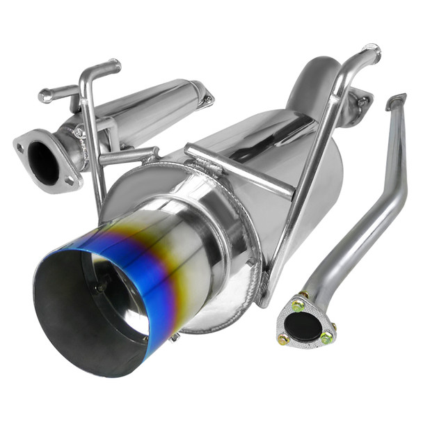 2002-2005 Honda Civic Si Hatchback T-304 Stainless Steel N1 Style Catback Exhaust System w/ Burnt Tip