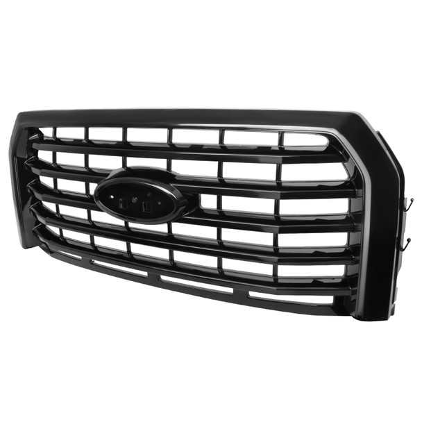 2015-2017 Ford F-150 Glossy Black ABS Horizontal Grille
