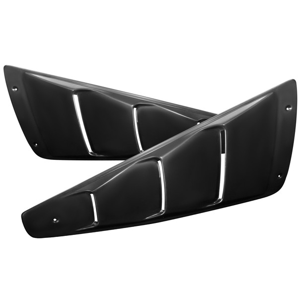 2005-2014 Ford Mustang Matte Black Textured ABS Quarter Window Louvers