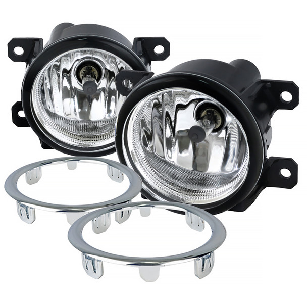 2012-2015 Honda Pilot 2500K H8 Fog Lights Kit (Chrome Housing/Clear Lens0