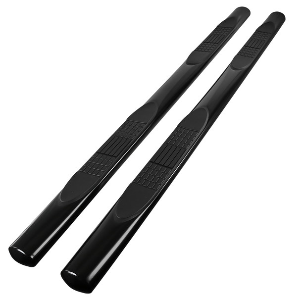 2005-2024 Nissan Frontier Crew Cab 4" Black Stainless Steel Side Step Nerf Bars