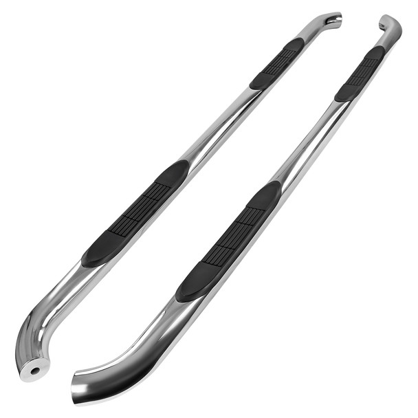 2015-2021 Ford F-150/F-250/F-350/F-450/F-550 Crew/SuperCrew Cab 3" Chrome Stainless Steel Side Step Nerf Bars