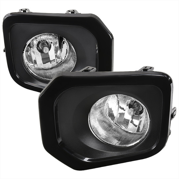 2016-2022 Toyota Tacoma H16 Black Cover Fog Lights Kit (Chrome Housing/Clear Lens)