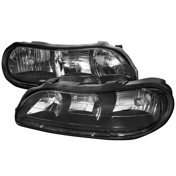 1997-1999 Oldsmobile Cutlass / 1997-2003 Chevrolet Malibu / 2004-2005 Chevrolet Classic Factory Style Headlights (Matte Black Housing/Clear Lens)