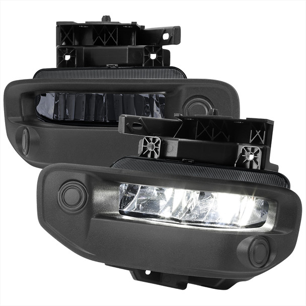 2019-2024 Dodge RAM 1500 LED Fog Lights Kit (Chrome Housing/Smoked Lens)