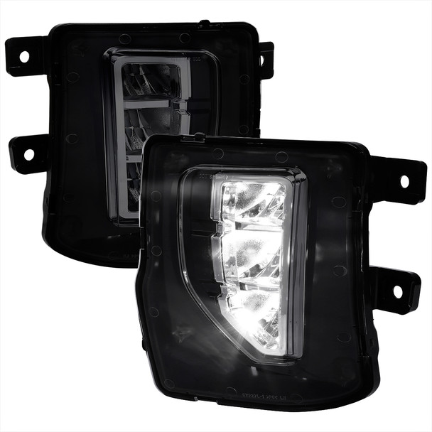 2016-2018 Chevrolet Silverado 1500 LED Fog Lights Kit (Chrome Housing/Smoked Lens)