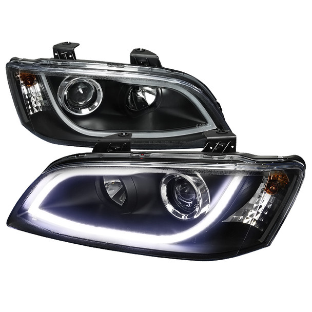 2008-2009 Pontiac G8 LED Bar Projector Headlights (Matte Black Housing/Clear Lens)