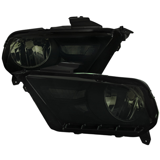 2010-2014 Ford Mustang Factory Style Headlights (Black Housing/Smoked Lens)