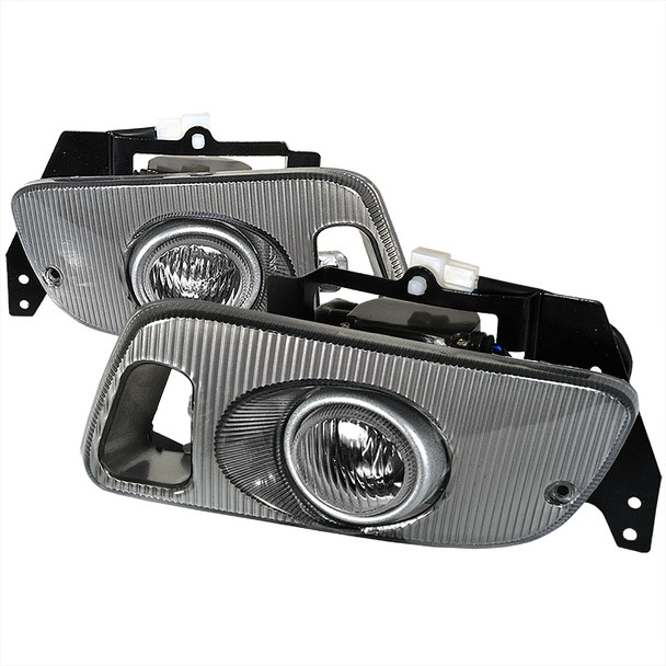 1992-1995 Honda Civic Coupe/Hatchback H3 Fog Lights Kit (Chrome Housing/Clear Lens)