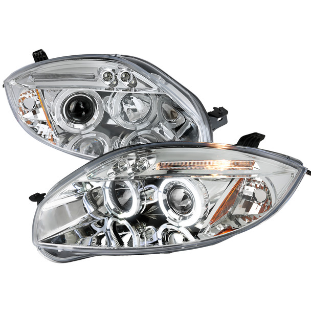 2006-2012 Mitsubishi Eclipse Dual Halo Projector Headlights (Chrome Housing/Clear Lens)