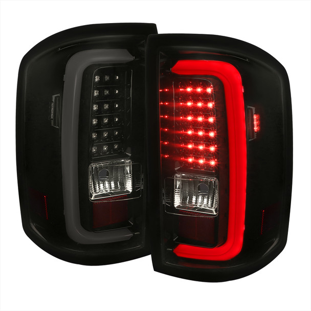 2014-2018 GMC Sierra 1500/2500HD/3500HD LED Tail Lights (Glossy Black Housing/Smoked Lens)