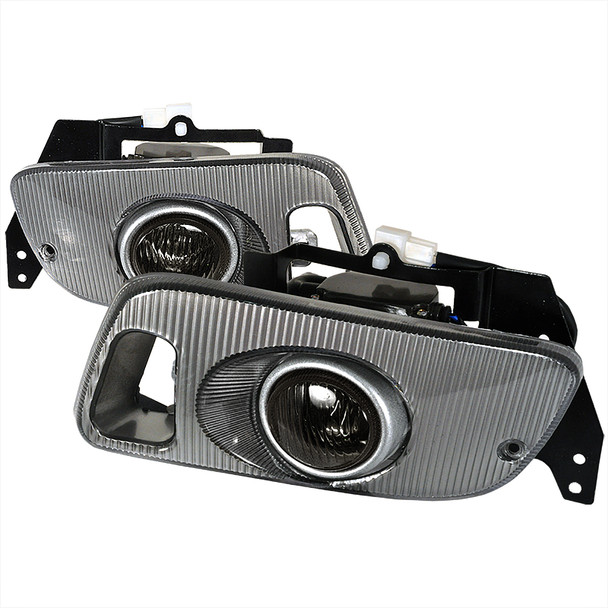 1992-1995 Honda Civic Coupe/Hatchback H3 Fog Lights Kit (Chrome Housing/Smoked Lens)