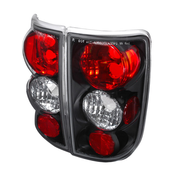 1995-2004 Chevrolet Blazer/S10 GMC Jimmy/Envoy Oldmosbile Bravada Tail Lights (Matte Black Housing/Clear Lens)