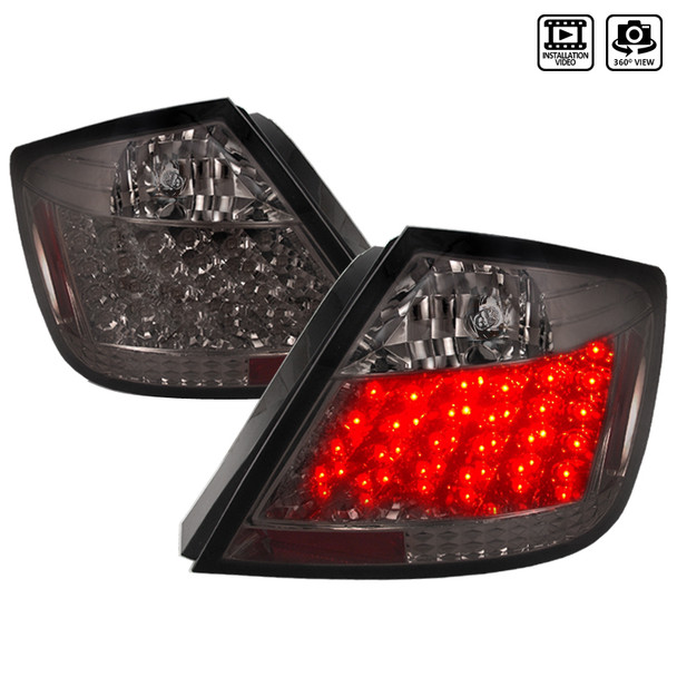 2004-2010 Scion tC LED Tail Lights (Chrome Housing/Smoke Lens)