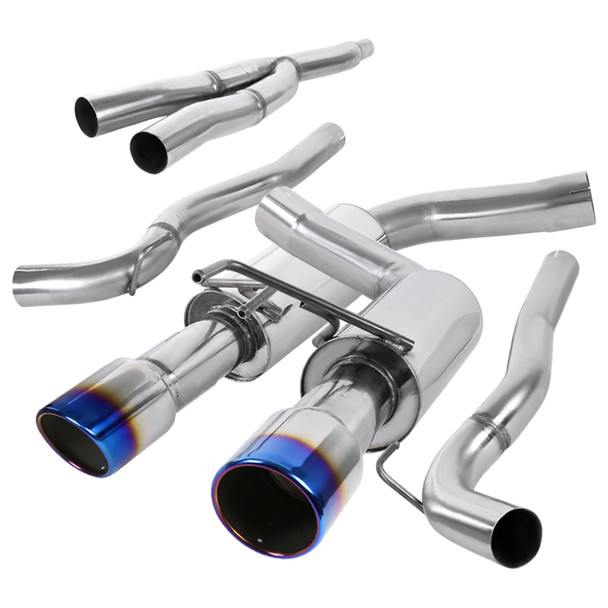 2015-2021 Ford Mustang 2.3L EcoBoost Dual Catback Exhaust System (Burnt Tip)