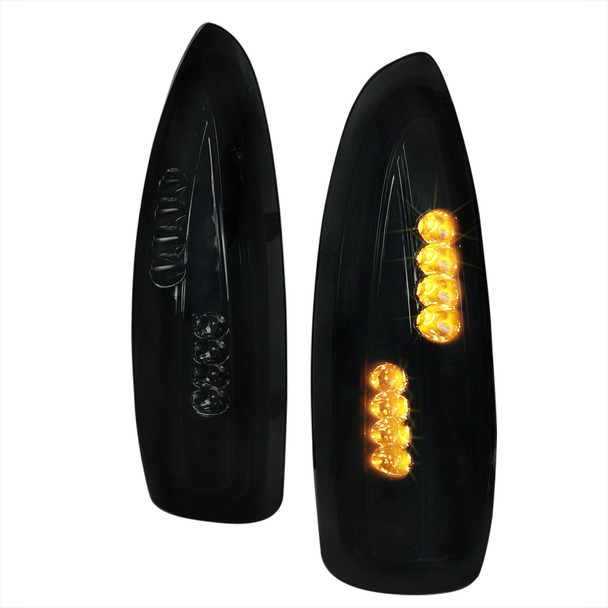 1997-2007 Ford F-250/F-350/F-450/F-550/F-650 LED Towing Side Mirror Lights (Chrome Housing/Smoked Lens)