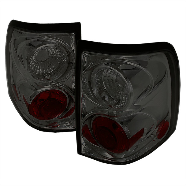 2002-2005 Ford Explorer Tail Lights (Chrome Housing/Smoked Lens)