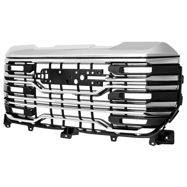 2022-2025 GMC Sierra 1500 Chrome AT4 Style Mesh Front Upper Hood Grille