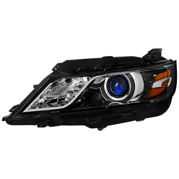 2014-2020 Chevy Impala Factory Style Projector Headlights - Driver Side (Jet Black Housing / Clear Lens)