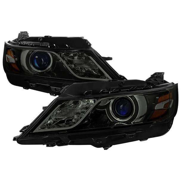 2014-2020 Chevy Impala Factory Style Projector Headlights (Glossy Black Housing / Smoked Lens)