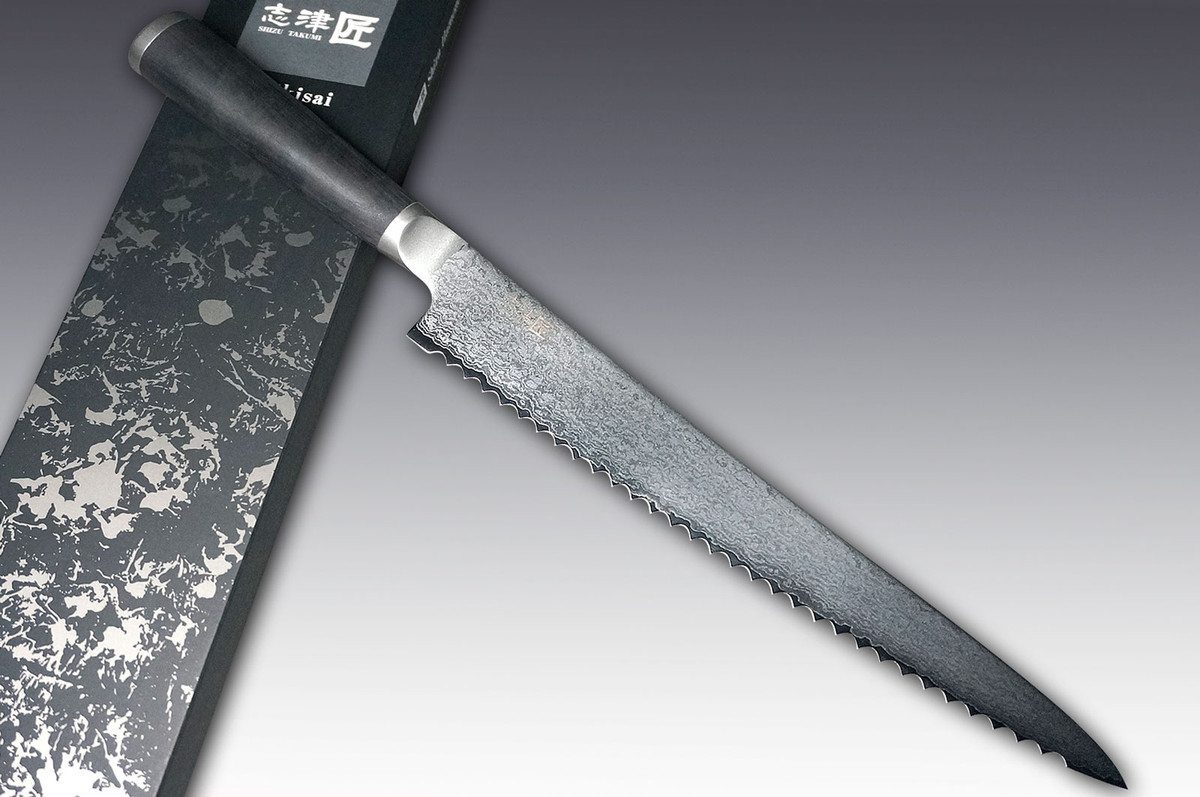 Shikisai MIYAKO 33 Layer Damascus (AUS8)  Bread Slicer 240mm