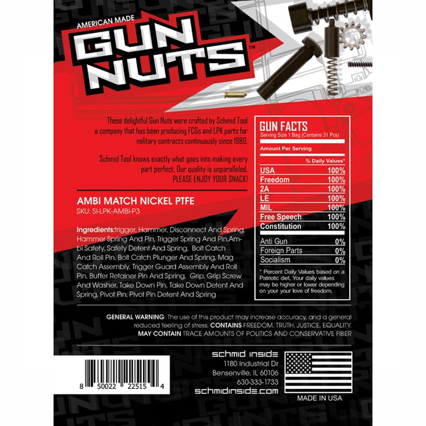 Schmid Tool AR-15 Full Lower Parts Kit w/ Match 1-Stage FCG, Ambi Safety and Grip