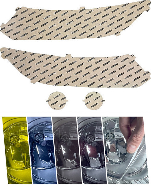 Honda Civic Sedan (13-15) Headlight Covers with Round Fogs