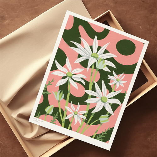 Flannel Flowers Art Print by Outer Island