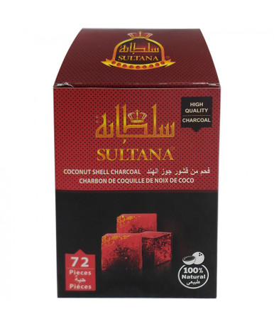 Sultan Shell Sultana Coconut Shell Charcoal - 72 Pieces