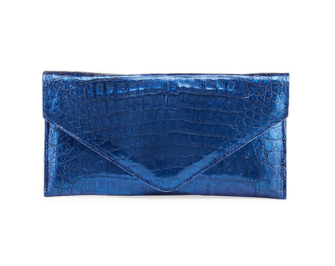 Envelope Wristlet Clutch Crossbody Bag with Chain Strap (Royal