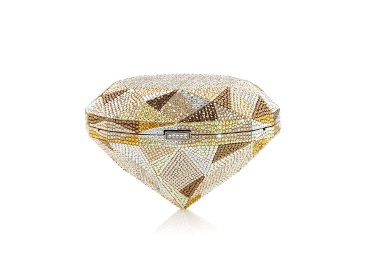 Judith Leiber Couture Diamond Geometric Crystal Minaudiere