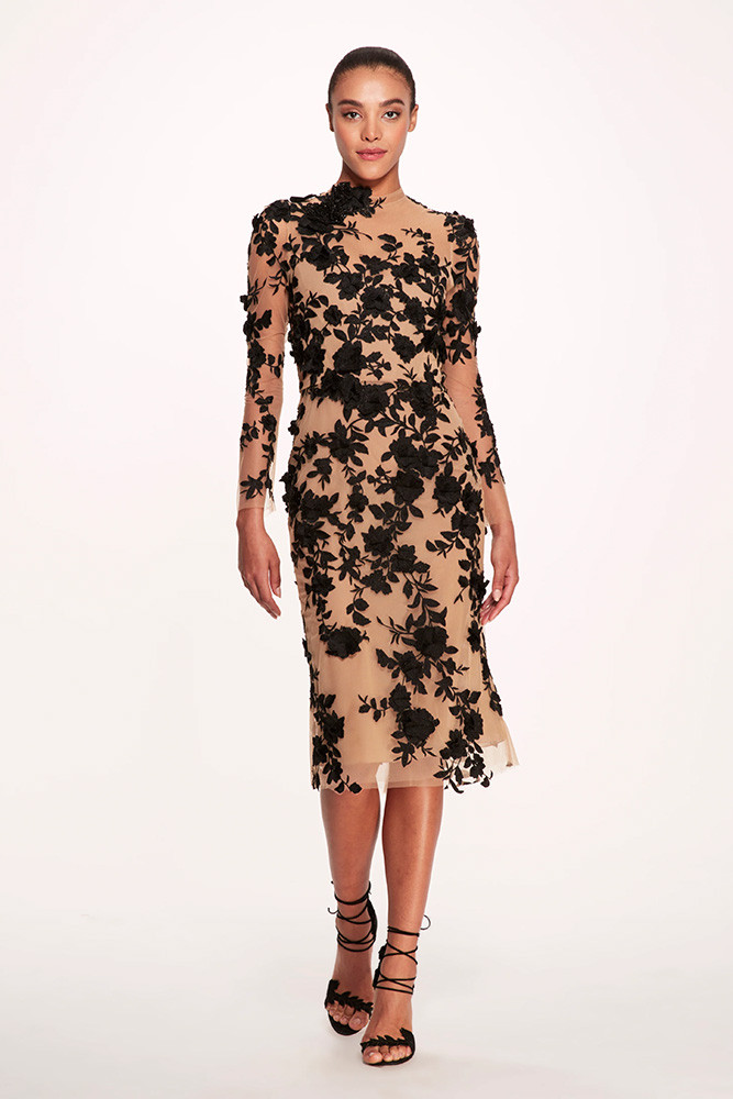 white christmas dresses Spear Garden Midi Dress
