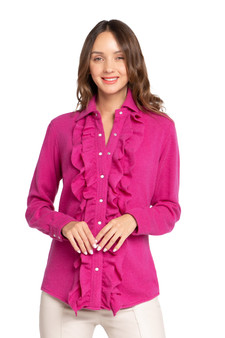 Richard Grand Women's Ruffles Cashmere Shirt