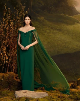 pamella roland green dress Pamella Roland Women's Ombr Sequin Short-Sleeve Column Gown - Sage Moss