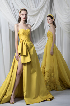 Tony Ward Look 23: Strapless Sweetheart Mango Dress