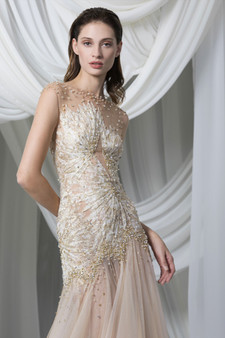 Tony Ward Look 15: A-Line Gold Tulle Dress